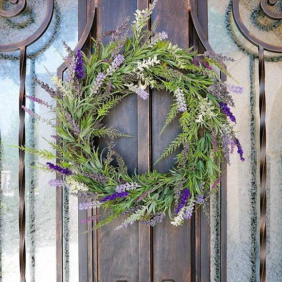 ADMIRED BY NATURE Other - ADMIRED BY NATURE Artificial 22” French Lavender Wreath  💮  NEW!